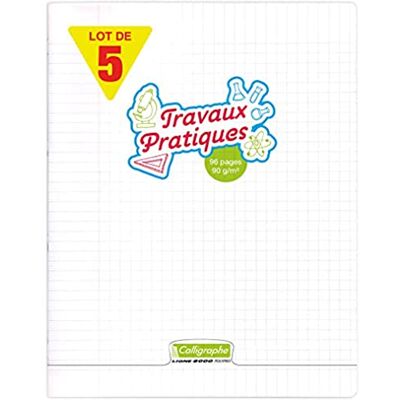 Clairefontaine Kalligrahe 18189C en uppsättning med 5 färglösa häftade praktiska arbetsböcker 24 x 32 cm 96 vita rutor med stora rutor 90 g papper transparent polypro omslag Clairefontaine Kalligrahe 18189C en uppsättning med 5 färglösa häftade praktiska arbetsböcker 24 x 32 cm 96 vita rutor med stora rutor 90 g papper transparent polypro omslag