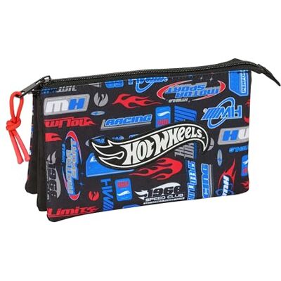 safta HOT WHEELS Trefaldigt fodral, barnfodral, barnfodral, perfekt för skolbarn, bekväm och mångsidig, kvalitet och styrka, 22 x 3 x 12 cm, Flerfärgad, M, Avslappnad safta HOT WHEELS Trefaldigt fodral, barnfodral, barnfodral, perfekt för skolbarn, bekväm och mångsidig, kvalitet och styrka, 22 x 3 x 12 cm, Flerfärgad, M, Avslappnad