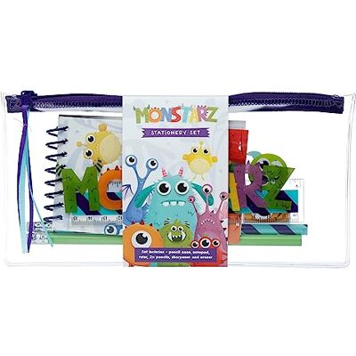 Puckator 7-delat brevpapper set med Monstarz pennfodral Monster Puckator 7-delat brevpapper set med Monstarz pennfodral Monster