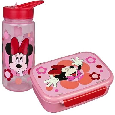 Scooli Minnie Mouse-set för barn: matlåda + flaska, perfekt för skola/förskola, från 4 år Scooli Minnie Mouse-set för barn: matlåda + flaska, perfekt för skola/förskola, från 4 år