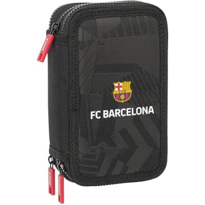 safta F.C. BARCELONA BLACK Skolfodral med 37 medföljande hjälpmedel, barnfodral, lämplig för barn i åldrarna 5 till 14 år, bekväm och mångsidig, kvalitet och styrka, 12,5 x 5,5 x 19,5 cm, svart färg, safta F.C. BARCELONA BLACK Skolfodral med 37 medföljande hjälpmedel, barnfodral, lämplig för barn i åldrarna 5 till 14 år, bekväm och mångsidig, kvalitet och styrka, 12,5 x 5,5 x 19,5 cm, svart färg,