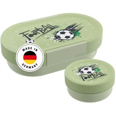 Sigg Lunchlåda set för barn – Lumo fotboll Splash – matlåda med extra burk – fjäderlätt brödlåda fotboll – 2-i-1 – BPA-fri – grön – 0,8 l Sigg Lunchlåda set för barn – Lumo fotboll Splash – matlåda med extra burk – fjäderlätt brödlåda fotboll – 2-i-1 – BPA-fri – grön – 0,8 l