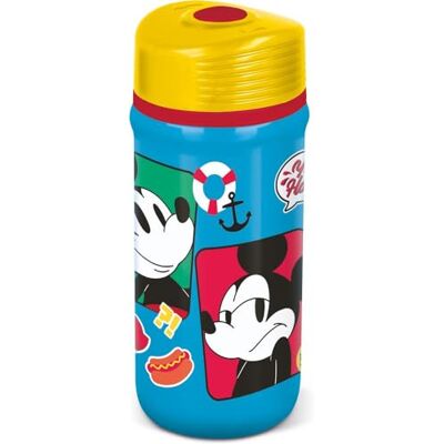 TataWay in viaggio si cresce Disney Blå och gul plastflaska för barn, Musse Pigg Musse Pigg 390 ml vattenflaska med dropplås TataWay in viaggio si cresce Disney Blå och gul plastflaska för barn, Musse Pigg Musse Pigg 390 ml vattenflaska med dropplås