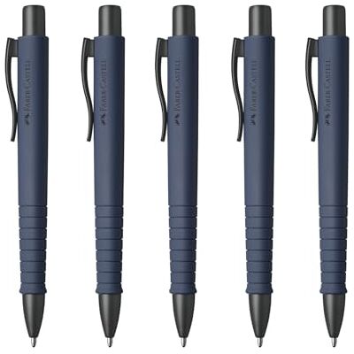 Faber-Castell 205256 Kulspetspenna med 5 delar, Poly Ball Urban Blue, kulspetspenna med utbytbar XB-påfyllning, dokumentsäker Faber-Castell 205256 Kulspetspenna med 5 delar, Poly Ball Urban Blue, kulspetspenna med utbytbar XB-påfyllning, dokumentsäker