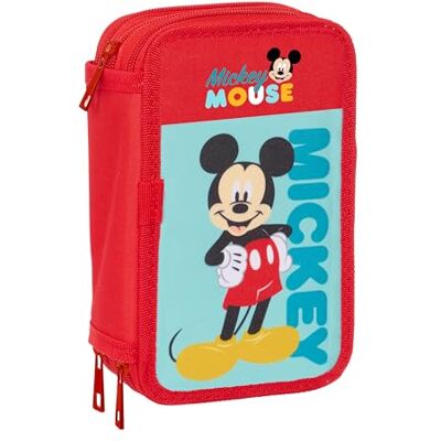 safta MICKEY MOUSE Skolfodral med 37 användbara tillbehör, barnfodral, barnfodral, perfekt för barn i åldrarna 5 till 14 år, bekväm och mångsidig, kvalitet och styrka, 12,5 x 5,5 x 19,5 cm safta MICKEY MOUSE Skolfodral med 37 användbara tillbehör, barnfodral, barnfodral, perfekt för barn i åldrarna 5 till 14 år, bekväm och mångsidig, kvalitet och styrka, 12,5 x 5,5 x 19,5 cm