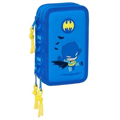 safta BATMAN PRESCUCOLAR pennfodral för barn i åldrarna 5–14 år, bekvämt och mångsidigt pennfodral med 37 användbara, högkvalitativa och hållbara material, 12,5 x 5,5 x 19,5 cm, blå, M, Blå, M safta BATMAN PRESCUCOLAR pennfodral för barn i åldrarna 5–14 år, bekvämt och mångsidigt pennfodral med 37 användbara, högkvalitativa och hållbara material, 12,5 x 5,5 x 19,5 cm, blå, M, Blå, M