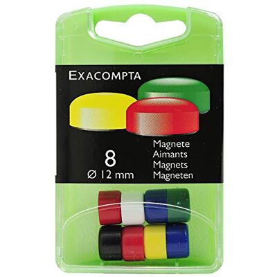 Exacompta Boite de 8 aimants f12 12mm de diametre Exacompta Boite de 8 aimants f12 12mm de diametre