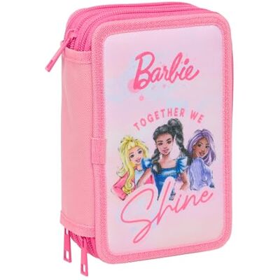 safta BARBIE Skolpennfodral med 37 redskap, barnpennfodral perfekt för barn från 5 till 14 år, bekvämt och mångsidigt, kvalitet och motstånd, 12,5 x 5,5 x 19,5 cm safta BARBIE Skolpennfodral med 37 redskap, barnpennfodral perfekt för barn från 5 till 14 år, bekvämt och mångsidigt, kvalitet och motstånd, 12,5 x 5,5 x 19,5 cm