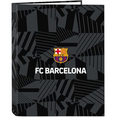 safta F.C. BARCELONA BLACK Foliospärm med 4 ringar, perfekt för barn i olika åldrar, bekväm och mångsidig, kvalitet och styrka, 26,5 x 33 cm, svart färg safta F.C. BARCELONA BLACK Foliospärm med 4 ringar, perfekt för barn i olika åldrar, bekväm och mångsidig, kvalitet och styrka, 26,5 x 33 cm, svart färg