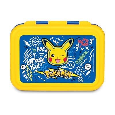 Seven Pokemonhållare, blå, 850 ml, värmebeständig, avdelare, diskmaskinssäker, stålbas, skola, sport, resor, barn, flicka Seven Pokemonhållare, blå, 850 ml, värmebeständig, avdelare, diskmaskinssäker, stålbas, skola, sport, resor, barn, flicka