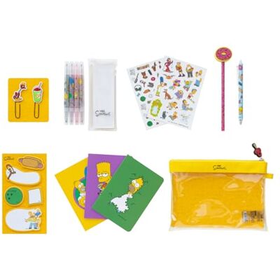 Grupo Erik Stationery Set The Simpsons Gifts Pencil Case With A6 Notebooks, Highlighters, Sticky Notes, Paper Clips, Stickers, Pen, Pencil The Simpsons Merchandise, Funny Stationery Gifts Grupo Erik Stationery Set The Simpsons Gifts Pencil Case With A6 Notebooks, Highlighters, Sticky Notes, Paper Clips, Stickers, Pen, Pencil The Simpsons Merchandise, Funny Stationery Gifts