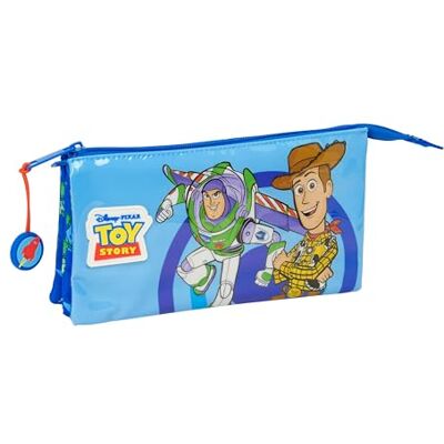 safta TOY STORY GOOD VIBES Trefaldigt fodral, barnfodral, barnfodral, perfekt för skolbarn, bekväm och mångsidig, kvalitet och styrka, 22 x 3 x 12 cm safta TOY STORY GOOD VIBES Trefaldigt fodral, barnfodral, barnfodral, perfekt för skolbarn, bekväm och mångsidig, kvalitet och styrka, 22 x 3 x 12 cm