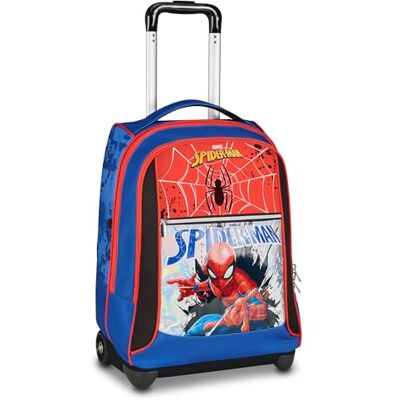 Seven Big Trolley School Spiderman, blå, 36 l, dubbelfack, infällbara axelband, dubbel användning, framficka, multifunktionell, grundskola, barn, resor Seven Big Trolley School Spiderman, blå, 36 l, dubbelfack, infällbara axelband, dubbel användning, framficka, multifunktionell, grundskola, barn, resor