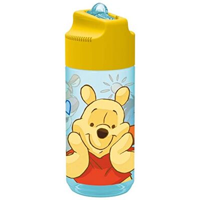 p:os 27291 – drickflaska för barn, ca 450 ml, transparent design med Nalle Puh-motiv och integrerat sugrör för att fälla upp, tillverkad av plast, bpa- och ftalatfri p:os 27291 – drickflaska för barn, ca 450 ml, transparent design med Nalle Puh-motiv och integrerat sugrör för att fälla upp, tillverkad av plast, bpa- och ftalatfri