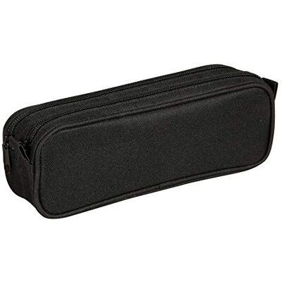 Clairefontaine 420024C Grande Trousse Scolaire Rectangulaire 2 compartiments 23x7x8 cm, Noir Clairefontaine 420024C Grande Trousse Scolaire Rectangulaire 2 compartiments 23x7x8 cm, Noir