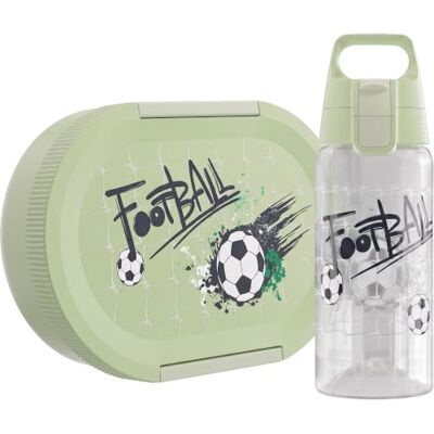 Sigg – LUMO Barnset fotboll Splash – Viva One drickflaska för barn 0,5 l & LUMO barnmatlåda 0,8 l – mikrovågsugns- och diskmaskinssäker – BPA-fri – lätt – för skola, barn och fritid – grön Sigg – LUMO Barnset fotboll Splash – Viva One drickflaska för barn 0,5 l & LUMO barnmatlåda 0,8 l – mikrovågsugns- och diskmaskinssäker – BPA-fri – lätt – för skola, barn och fritid – grön