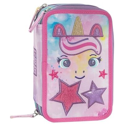 Franco Cosimo Panini MOFU Officiell Mofu Mofu Skolväska med 3 fack för flickor och barn med brevpapper, blå och röd Frixion raderbara pennor och praktisk dragkedja, 20 x 13 cm x 7 cm, lila, Lila, Vardaglig Franco Cosimo Panini MOFU Officiell Mofu Mofu Skolväska med 3 fack för flickor och barn med brevpapper, blå och röd Frixion raderbara pennor och praktisk dragkedja, 20 x 13 cm x 7 cm, lila, Lila, Vardaglig