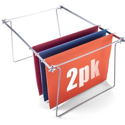 Officemate hängande filram, brevstorlek, justerbar 14 till 18 tum, 2 st (paket med 1), silver Officemate hängande filram, brevstorlek, justerbar 14 till 18 tum, 2 st (paket med 1), silver