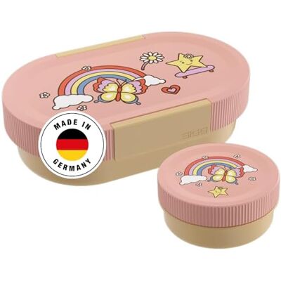 Sigg Lunchlåda set för barn – Lumo Rainbow – matlåda med extra burk – fjäderlätt brödlåda, regnbåge – 2-i-1 – BPA-fri – rosa – 0,8 l Sigg Lunchlåda set för barn – Lumo Rainbow – matlåda med extra burk – fjäderlätt brödlåda, regnbåge – 2-i-1 – BPA-fri – rosa – 0,8 l