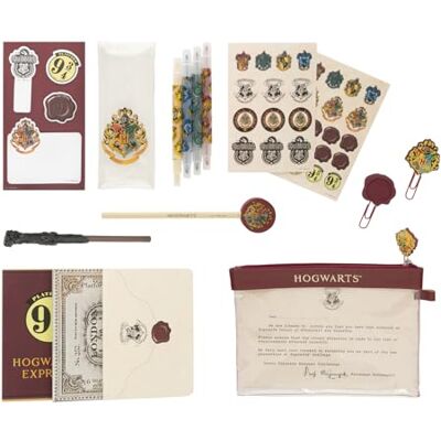 Grupo Erik Harry Potter Stationery Set Harry Potter Pencil Case With A6 Notebooks, Highlighters, Sticky Notes, Paper Clips, Stickers, Pen, Pencil Harry Potter Gifts Harry Potter Merchandise Grupo Erik Harry Potter Stationery Set Harry Potter Pencil Case With A6 Notebooks, Highlighters, Sticky Notes, Paper Clips, Stickers, Pen, Pencil Harry Potter Gifts Harry Potter Merchandise