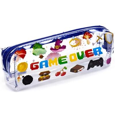 Puckator Transparent Pennfodral Game Over Videospelare, Flerfärgad, Genomskinligt PVC-pennfodral med dragkedja Puckator Transparent Pennfodral Game Over Videospelare, Flerfärgad, Genomskinligt PVC-pennfodral med dragkedja