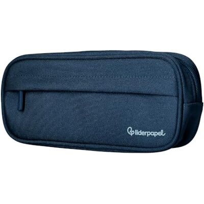 Liderpapel Klassiskt oval pennfodral med 2 dragkedjor med framficka 210 x 90 mm marinblå., Marinblå, Hjälpfodral Liderpapel Klassiskt oval pennfodral med 2 dragkedjor med framficka 210 x 90 mm marinblå., Marinblå, Hjälpfodral