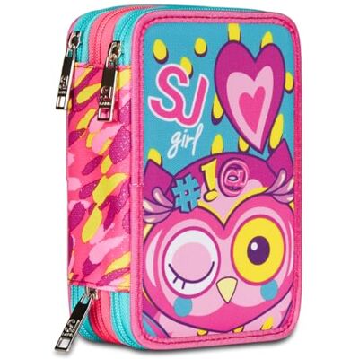 SJ GANG STYLE JAM GANG Astuccio 3 Scomparti Luggage- Set, Rosa, 20x12.5x7 cm SJ GANG STYLE JAM GANG Astuccio 3 Scomparti Luggage- Set, Rosa, 20x12.5x7 cm