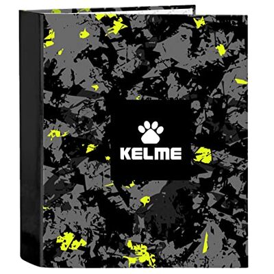 safta KELME Jungle Folio 4-ringsmapp, perfekt för barn i olika åldrar, bekväm och mångsidig, kvalitet och styrka, 27x6x33 cm, färg Svart, Lime och grå safta KELME Jungle Folio 4-ringsmapp, perfekt för barn i olika åldrar, bekväm och mångsidig, kvalitet och styrka, 27x6x33 cm, färg Svart, Lime och grå
