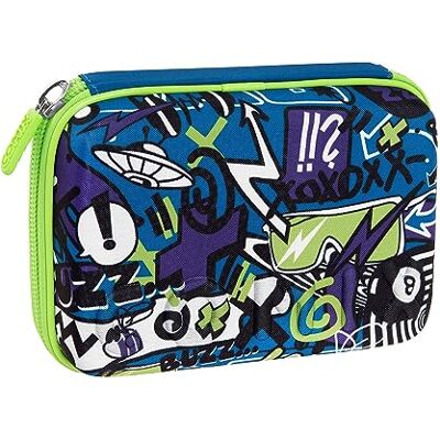 COMIX BRIGHT Skolväska, Maxi Zip-fodral för barn och ungdomar, med kontorsmaterial set, skimrande metallfodral, hårt fodral med Maxi Logo och metalldragkedja, 21 x 14,5 H x 6,5 cm COMIX BRIGHT Skolväska, Maxi Zip-fodral för barn och ungdomar, med kontorsmaterial set, skimrande metallfodral, hårt fodral med Maxi Logo och metalldragkedja, 21 x 14,5 H x 6,5 cm
