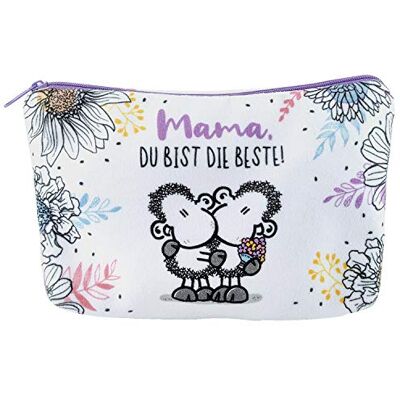 Sheepworld 46292 sminkväska mamma du är bäst, med lila dragkedja och foder, 20 cm x 13,5 cm pennfodral, flera färger Sheepworld 46292 sminkväska mamma du är bäst, med lila dragkedja och foder, 20 cm x 13,5 cm pennfodral, flera färger