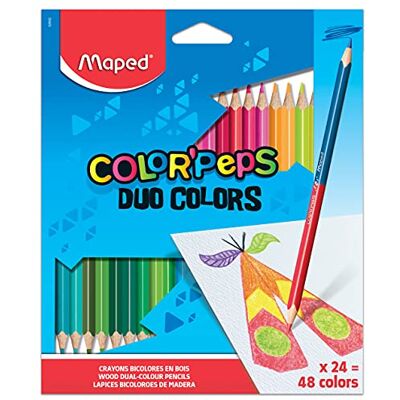 Maped , Color'Peps, färgglada färgpennor 829602ZV, DUO x24 Maped , Color'Peps, färgglada färgpennor 829602ZV, DUO x24