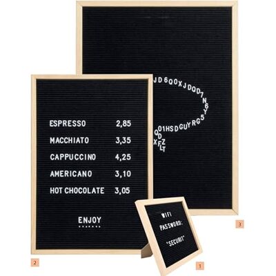 Securit Bokstavtavla - 60x80cm med 360 bokstäver Securit Bokstavtavla - 60x80cm med 360 bokstäver