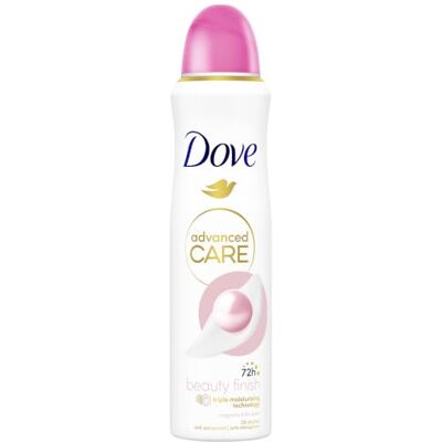 Dove Deodorant Spray Advanced Care Beauty Finish, med fuktgivande och hudvänlig formel, alkoholfri, torr hud upp till 72 timmar, deodorant för män och kvinnor, 150 ml Dove Deodorant Spray Advanced Care Beauty Finish, med fuktgivande och hudvänlig formel, alkoholfri, torr hud upp till 72 timmar, deodorant för män och kvinnor, 150 ml