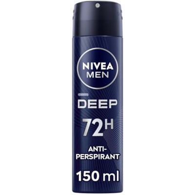 NIVEA MEN Djupt Kolsvart Torr & Ren Spray - Antiperspirant NIVEA MEN Djupt Kolsvart Torr & Ren Spray - Antiperspirant