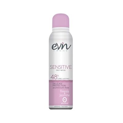 EVIN FEMME Luftfräschare Kvinna 48H Känslig Spray Freesia Doft, Jasmine, Aktiv Formel för 48h, 150 ml EVIN FEMME Luftfräschare Kvinna 48H Känslig Spray Freesia Doft, Jasmine, Aktiv Formel för 48h, 150 ml