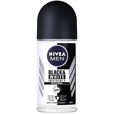 NIVEA MEN Black & White Invisible Deodorant (1 x 200 ml), deodorant mot vita och gula spår för män, anti-perspirant mot lukt och fukt, effektivt skydd 72 timmar, alkoholfri NIVEA MEN Black & White Invisible Deodorant (1 x 200 ml), deodorant mot vita och gula spår för män, anti-perspirant mot lukt och fukt, effektivt skydd 72 timmar, alkoholfri