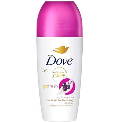 Dove , Roll On Advanced Care Açai Deodorant, Antiperspirant Deodorant, Delikatformel med trippelfuktande verkan, skydd upp till 48 timmar, deodorant för män och kvinnor, 6 stycken på 50 ml Dove , Roll On Advanced Care Açai Deodorant, Antiperspirant Deodorant, Delikatformel med trippelfuktande verkan, skydd upp till 48 timmar, deodorant för män och kvinnor, 6 stycken på 50 ml