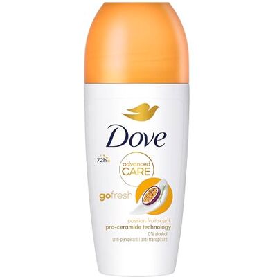 Dove Advanced Care Go Fresh Passion Fruit Scent Anti-perspirant deodorant paket med 6 med Triple Moisturising Technology roll-on för 48 timmars skydd 50 ml Dove Advanced Care Go Fresh Passion Fruit Scent Anti-perspirant deodorant paket med 6 med Triple Moisturising Technology roll-on för 48 timmars skydd 50 ml