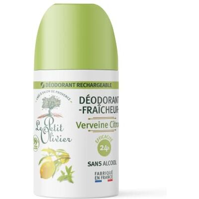 Le Petit Olivier Deodorant Friskhet Lemon Verbena Hudvänlig Effektivitet 24 timmar alkoholfri 98% naturligt ursprung påfyllningsbar flaska tillverkad i Frankrike 50 ml Le Petit Olivier Deodorant Friskhet Lemon Verbena Hudvänlig Effektivitet 24 timmar alkoholfri 98% naturligt ursprung påfyllningsbar flaska tillverkad i Frankrike 50 ml