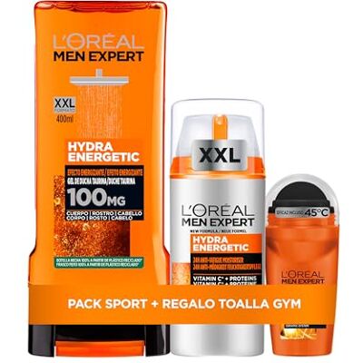 L'Oréal Men Expert Rutin L´Oréal Män Expert Hydra Energisk Duschgel 400 ml (XXL) + Roll On Anti-Perspirant Deodorant 50 ml Anti-Trötthetskräm med C-vitamin 100 ml (XXL) L'Oréal Men Expert Rutin L´Oréal Män Expert Hydra Energisk Duschgel 400 ml (XXL) + Roll On Anti-Perspirant Deodorant 50 ml Anti-Trötthetskräm med C-vitamin 100 ml (XXL)