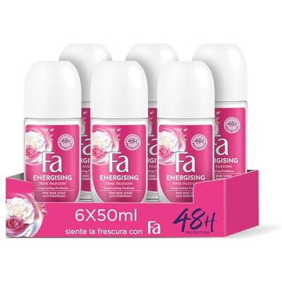 Fa Roll-On Pink Passion, 50 ml (6 stycken), totalt 300 ml Fa Roll-On Pink Passion, 50 ml (6 stycken), totalt 300 ml
