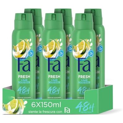 Fa Karibiska citroner deodorantspray, 150 ml, 6-pack, totalt: 900 ml Fa Karibiska citroner deodorantspray, 150 ml, 6-pack, totalt: 900 ml