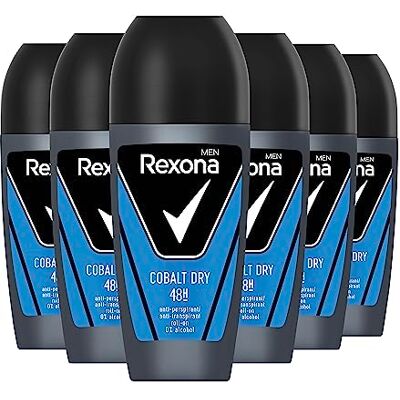 Rexona Men Anti-Perspirant Roll-On Cobalt Dry ger en maskulin fräsch doft Rexona Men Anti-Perspirant Roll-On Cobalt Dry ger en maskulin fräsch doft