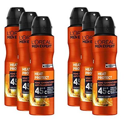 L'Oréal Men Expert L'Oréal Män Expert kroppsvård, effektiv deodorantspray för män, perfekt vid höga temperaturer upp till 45 °C, värmeskydd, 6 x 150 ml L'Oréal Men Expert L'Oréal Män Expert kroppsvård, effektiv deodorantspray för män, perfekt vid höga temperaturer upp till 45 °C, värmeskydd, 6 x 150 ml