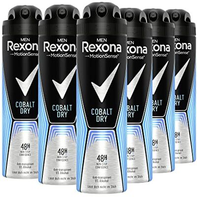 Rexona Cobalt Dry 48H Antiperspirant Deodorant, 6 x 150 ml Rexona Cobalt Dry 48H Antiperspirant Deodorant, 6 x 150 ml