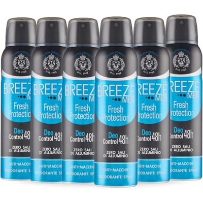 Breeze Fresh Protection Spray Deodorant, Men, 6 x 150 ml Breeze Fresh Protection Spray Deodorant, Men, 6 x 150 ml