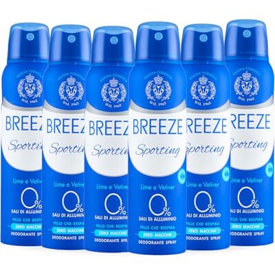 Breeze Sporting Spray Deodorant 6 x 150 ml Breeze Sporting Spray Deodorant 6 x 150 ml
