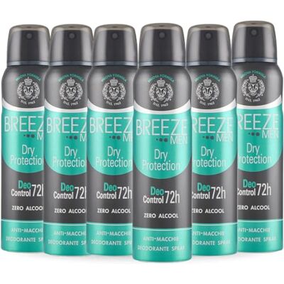 Breeze Deodorant Spray Dry Protection, Men, 6 x 150 ml Breeze Deodorant Spray Dry Protection, Men, 6 x 150 ml