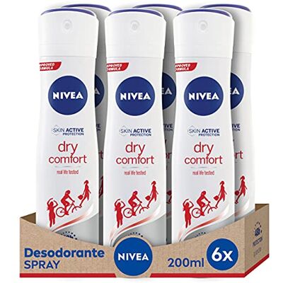 NIVEA Spray torr komfort – 200 ml – 6 stycken NIVEA Spray torr komfort – 200 ml – 6 stycken