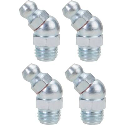 cyclingcolors 4 x smörjnipplar stål konisk smörjnippel fettpress nippel traktor gräsklippare bil motorcykel skoter, M8 x 1 45° cyclingcolors 4 x smörjnipplar stål konisk smörjnippel fettpress nippel traktor gräsklippare bil motorcykel skoter, M8 x 1 45°